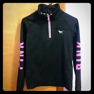 PINK Black and Pink VS half zip-up