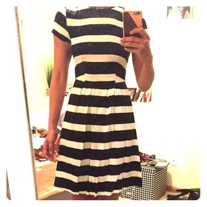 Black and White Striped Dress