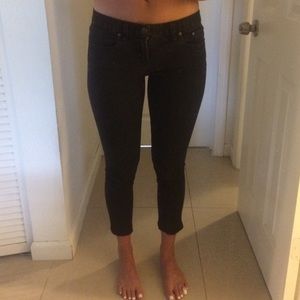 J.crew black cropped denim pants