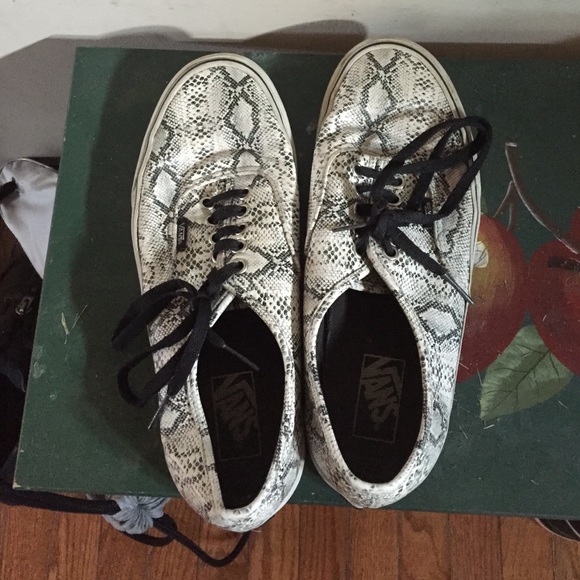 Snakeskin vans