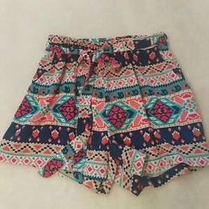 Bright Printed High Waisted Shorts