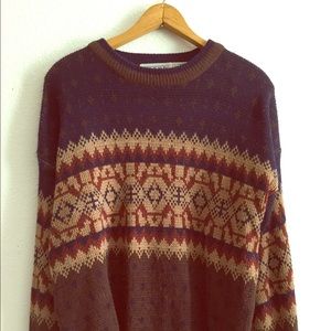 Vintage Faire isle acrylic knit sweater