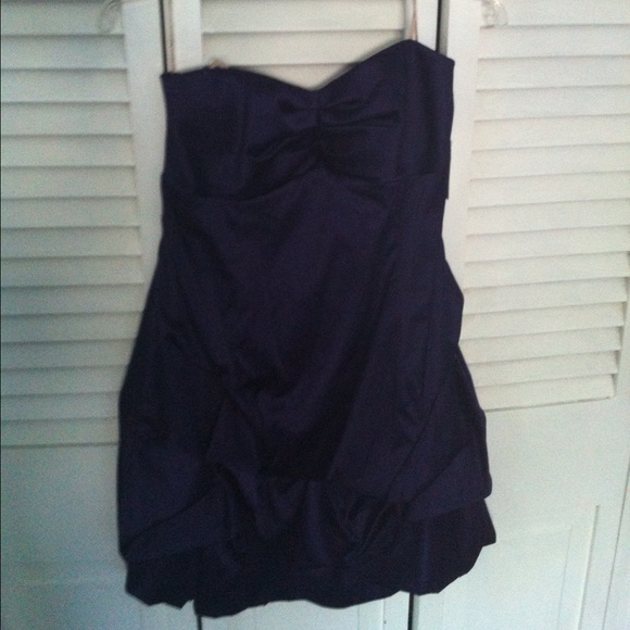 Dark Purple Ruffle Cocktail Homecoming Dress