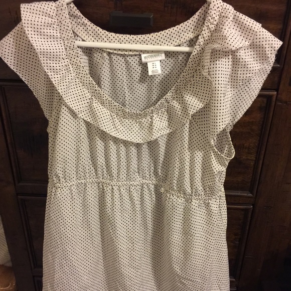 Polka Dot Maternity Shirt - Picture 1 of 1