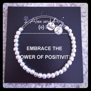 Alex & Ani silver beaded bracelet