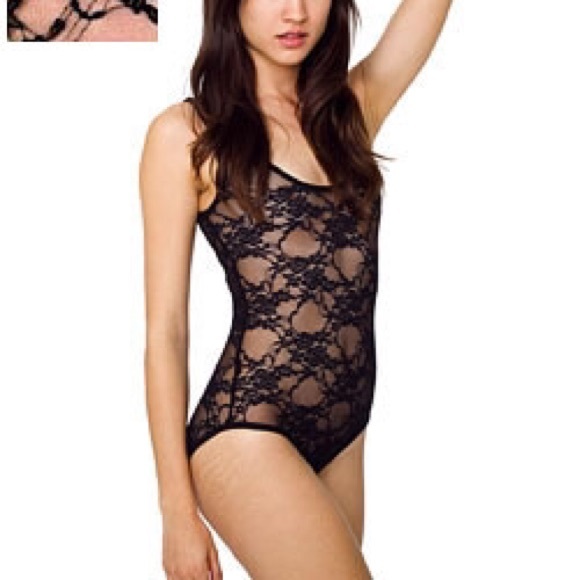 American Apparel Black Lace Bodysuit size large