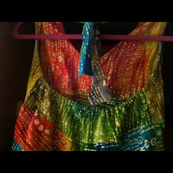 Tie dye halter dress