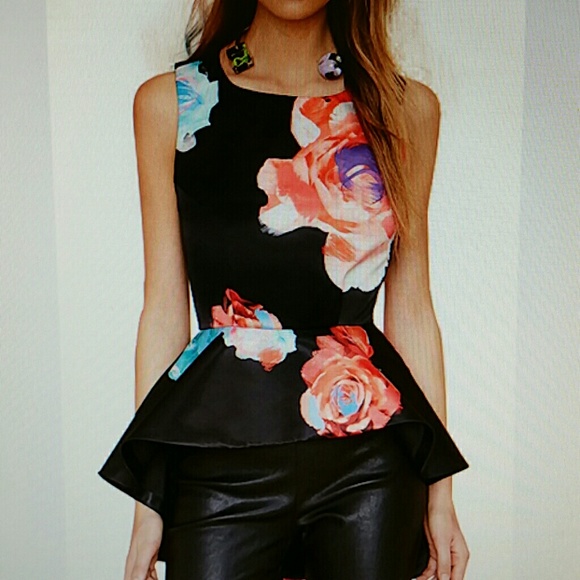 High low ruffled blouse