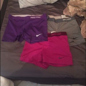 Pink and gray short combo! (Purple not included)