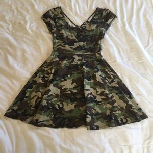 Camo Cut Out Dress