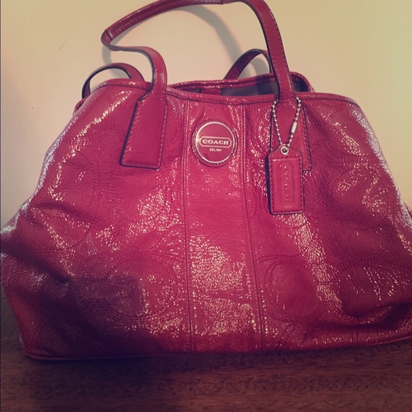 Coach Handbags - Coach Patent Handbag Purse. Pink