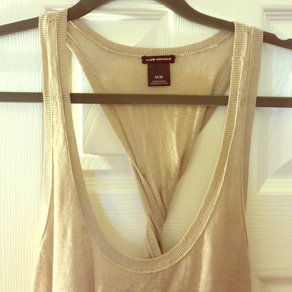 Club Monaco linen racer back tank