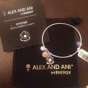Silver Alex and Ani Oyster