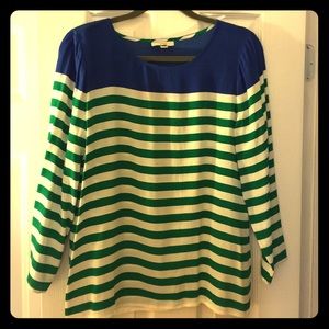 J Crew Striped Blouse
