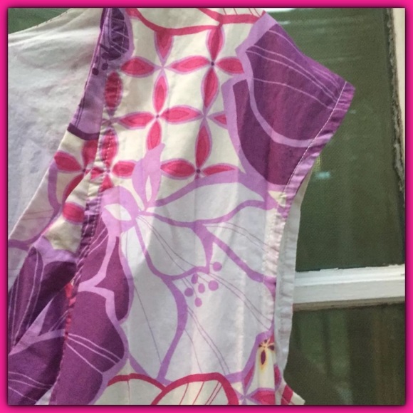 🚫SOLD🚫Garnet Hill pink & purple floral dress 6 - Picture 3 of 4