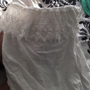 Strapples white cotton lace shirt