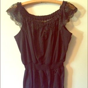 Black Lace Tank Top