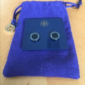 Tory Burch logo earrings