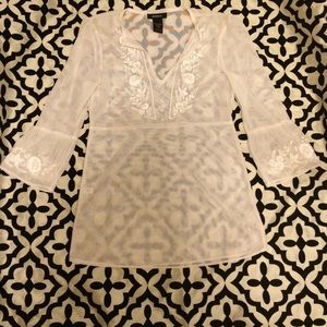 White see through top