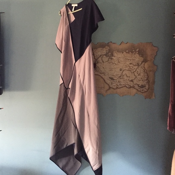 BCBG Max Azria Beige & Navy Dress SZ XS