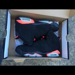 Black infrared Jordan 6s