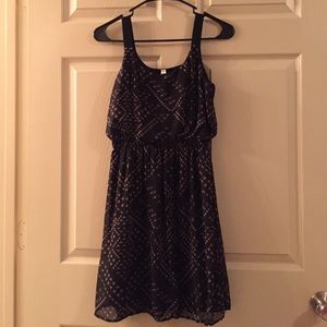 Black dress with gold design