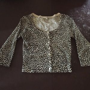Cheetah print cardigan