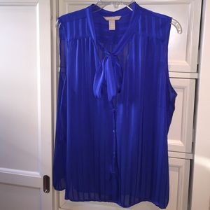 Sheer cobalt blue top