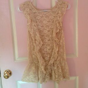 Laced see through top