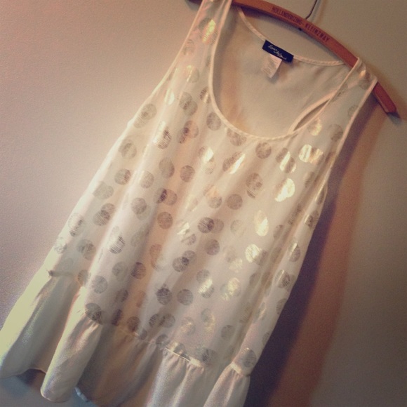 Gold Polka Dot Tank Top
