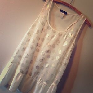 Gold Polka Dot Tank Top