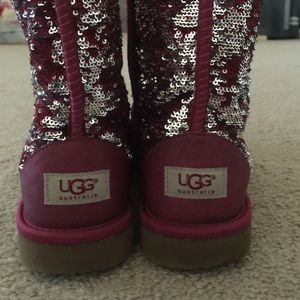 Silver/Pink Ugg Boots