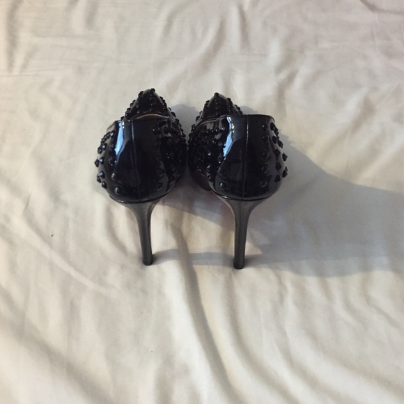 🚫SOLD🚫Black Patent Studded Red Bottom heels - Picture 3 of 4