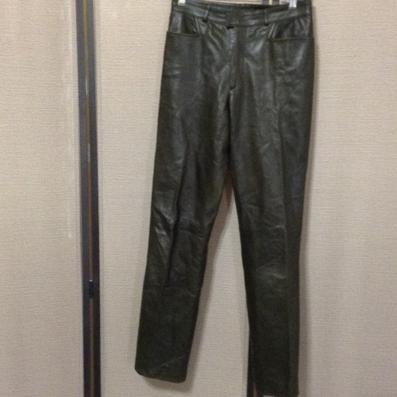 Auth GUCCI leather suit pants & blazer $3800 italy - Picture 2 of 4