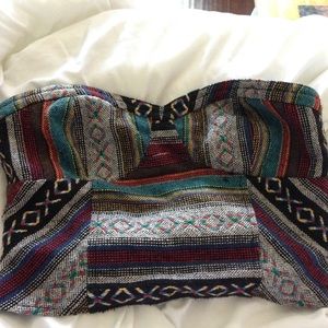 Bando and shirt. Patterned and cotton