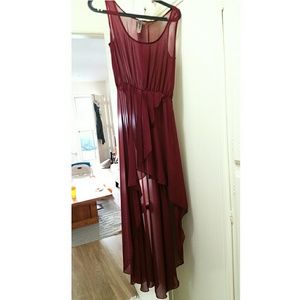 LF hi-low wine dress