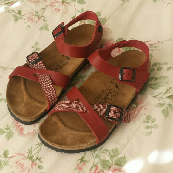 Red Birkenstock's PRICE FIRM