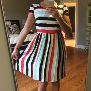 BRAND NEW NEVER WORN ANTHRO Colorful Stripe Dress