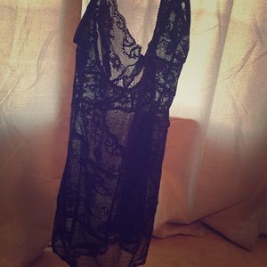 NWOT Victoria Secret Black Lingerie Lace Dress