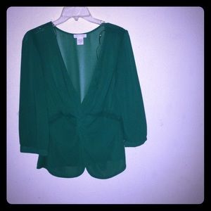 Green wrap shirt