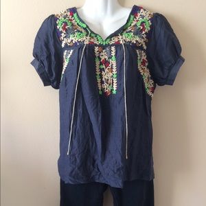 *Brand New* MM Couture by Miss Me Peasant Top