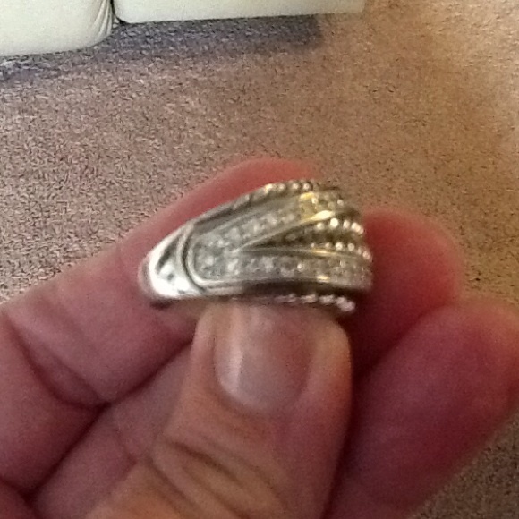 BEAUTIFUL BRAID AND CZ RING!! - Picture 4 of 4
