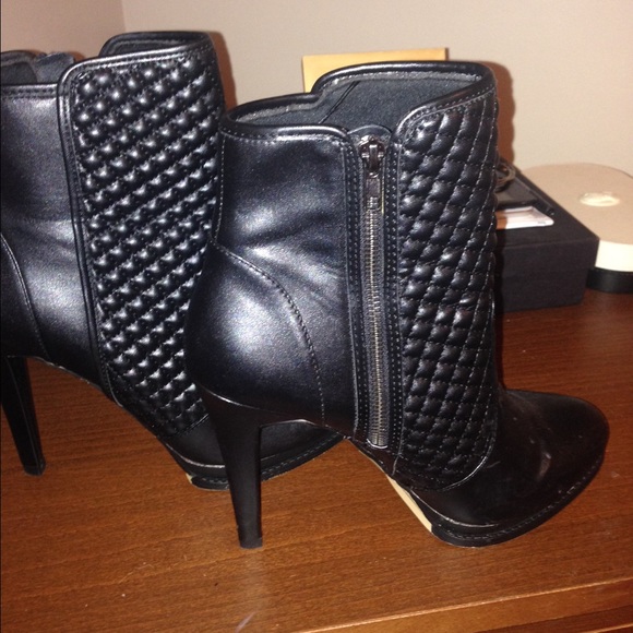 Black high heel booties