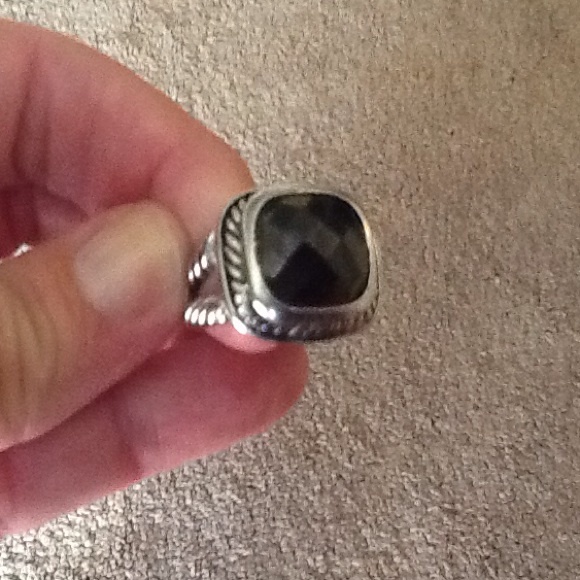 STUNNING BLACK BRAIDED RING!