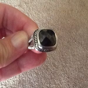 STUNNING BLACK BRAIDED RING!