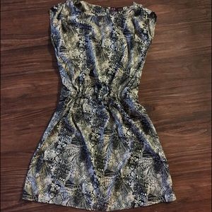 Black grey dress with  tie