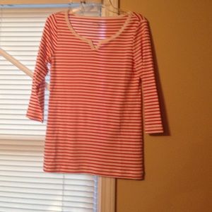 Red striped top