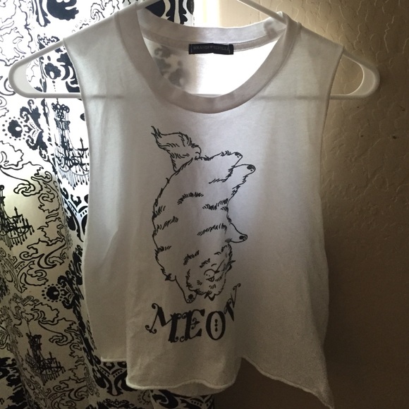 brandy Melville meow kitty muscle tank