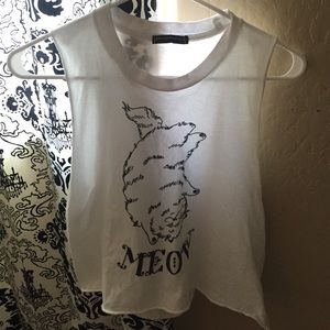 brandy Melville meow kitty muscle tank
