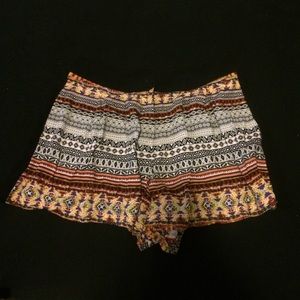Tribal Print Shorts with Pockets